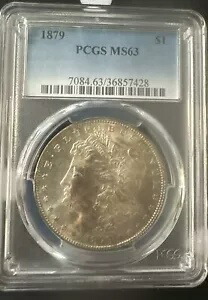 1879 PCGS MS63 モーガン シルバー ダラー スーパー トーニング