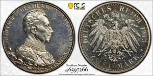 ドイツ ドイツ帝国 シルバー2マーク プロイセン 1913年 25年 PCGSグレード PR62CAM
