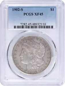 1902-S モーガン シルバー ダラー EF45 PCGS