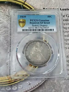 1839 50C PCGS 純正修理-XF ディテール シート カーテン TP-6219 154,550円
