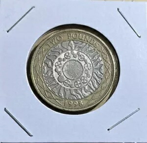 レア 1998 英国 イギリス エリザベス 2 世 2 ポンド コイン 214,500円