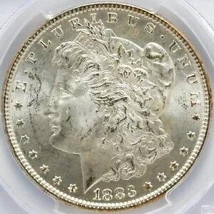 1883 (P) モルガン ドル PCGS MS-65+
