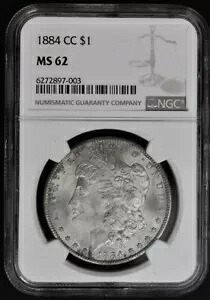 1884 CC - モルガン銀ドル - NGC MS62 152,900円