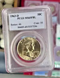 1936-D PCGS MS65FBL フランクリン