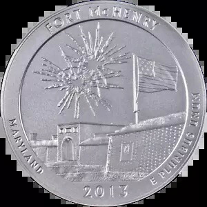 2013-P フォート マクヘンリー国立公園 ATB 5 オンス シルバー NGC SP70 早期リリース
