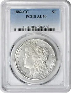 1882-CC モーガン シルバー ダラー AU50 PCGS