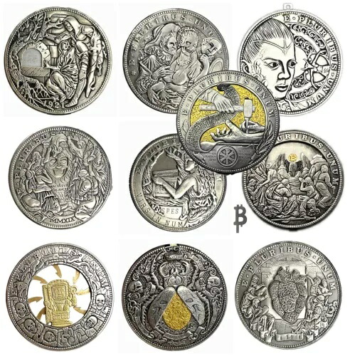 アクティブメカニズムコインホーボーニッケル「聖杯/鼓動ハート」ミックス10ピース/ロットギフト