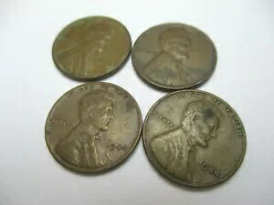 1944 エラーズ リンカーン ウィート ペニー コンボ 4 コイン セット #119