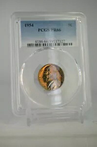 PR66 1954 ジェファーソン ニッケル PCGS グレード 5C プルーフ コイン レア ナチュラル トーン UNCIRC
