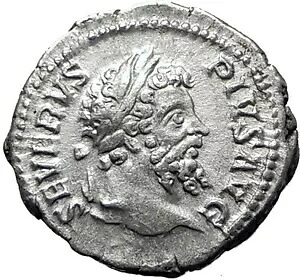 SEPTIMIUS SEVERUS 205AD ローマ シルバー 本物の古代ローマのコイン ANNONA i61491