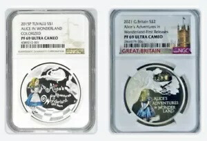 楽天市場】NGC PF68 ディズニー銀貨 不思議の国のアリス 2016年 銀貨