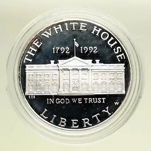 1992 W アメリカ合衆国 USA ホワイトハウス バイセンテナリー プルーフ シルバー ダラー コイン i95097｜WORLD RESOURCE【KING店】