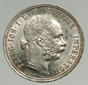 1888 オーストリア w フランツ ジョゼフ 1 世 アンティーク ヴィンテージ シルバー 1 フロリン コイン i93391|WORLD RESOURCE【KING店】