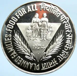1974 インド FAO Food For All Wheat トライアングル オールド プルーフ シルバー 50 ルピー コイン i99641｜WORLD RESOURCE【KING店】 245,850円