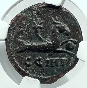 MACRINUS 217AD パリウム MYSIA 本物の古代ローマのコイン CAPRICORN NGC i78437|WORLD RESOURCE【KING店】