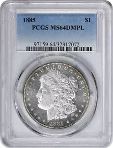 1885 モーガン シルバー ダラー MS64DMPL PCGS