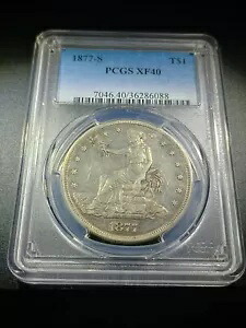 1877 年代 T$1 貿易ドル、PCG グレード Xf40 248,600円