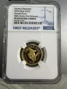 2024 ニウエ ディズニー ドナルドダック 90th コイン /4 オンス .999 ゴールド NGC PF 69|WORLD RESOURCE【KING店】