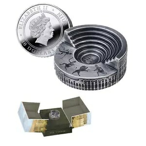 2019 ニウエ「AVE CAESAR」コロッセオ 130.82 g 3D シルバー コイン｜WORLD RESOURCE【KING店】