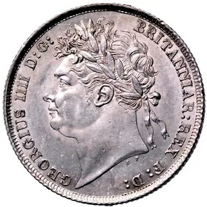 ジョージ4世。シリング。 1824. 選択非流通.. 12959。