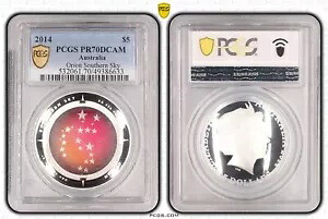 オーストラリア 2014 オリオン サザン スカイ $5 シルバー プルーフ PCGS PR70DCAM Eq トップ ポップ コイン|WORLD RESOURCE【KING店】