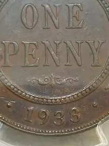 オーストラリア 1933/2 ペニー オーバーデイト、PCGS XF シャープ 8 パール &ジェム XF、CV$ 1490｜WORLD RESOURCE【KING店】