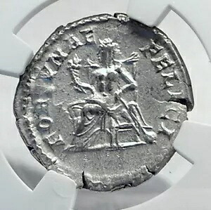 JULIA DOMNA 本物の古代 207AD ローマ シルバー ローマ コイン FORTUNA NGC i81539｜WORLD RESOURCE【KING店】