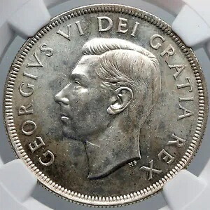 1949 カナダ イギリス キング ジョージ 6 世 SHIP ニューファンドランド シルバー ダラー コイン NGC i89284|WORLD RESOURCE【KING店】