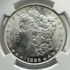 1886 アメリカ合衆国 シルバー モーガン 米ドル コイン EAGLE NGC MS i79832｜WORLD RESOURCE【KING店】