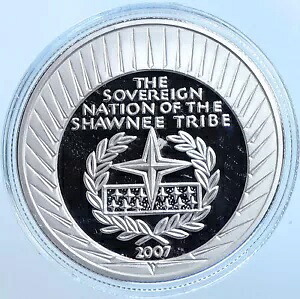 2007 US ショーニー族 ティッペカヌー ワバッシュの戦い プルーフ シルバー $1 コイン i114635｜WORLD RESOURCE【KING店】 245,850円
