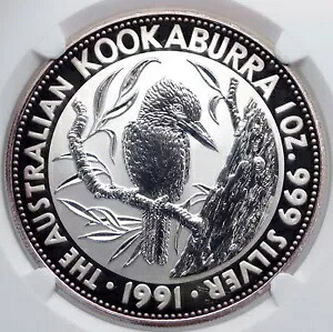 1991 オーストラリア クッカブラ バード ツリー シルバー 5 ドル オーストラリア コイン NGC i89276|WORLD RESOURCE【KING店】