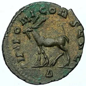 SALONIA 本物の古代 267AD ローマ アンティーク オールド ローマ コイン BEARDED GOAT i100520|WORLD RESOURCE【KING店】