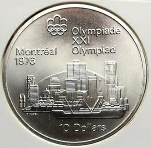 1973 カナダ クイーン エリザベス 2 世 オリンピック モントリオール シティ シルバー $10 コイン NGC i106466|WORLD RESOURCE【KING店】