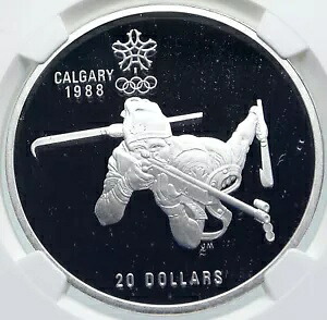 1986 カナダ オールド 1988 カルガリー オリンピック バイアスロン プルーフ シルバー $20 コイン NGC i85795｜WORLD RESOURCE【KING店】 245,850円