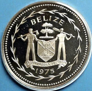 1975 ベリーズ アビファウナ オオキュラソー バード ヴィンテージ プルーフ シルバー $10 コイン i103197