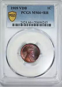 1909 VDB リンカーン ウィート セント 1C PCGS MS66+RB - トーン!｜WORLD RESOURCE【KING店】 238,095円