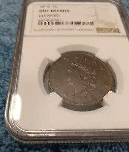 1818 ラージ セント、コロネット、NGC 未流通の詳細 - 歴史的および貯蔵されたコイン