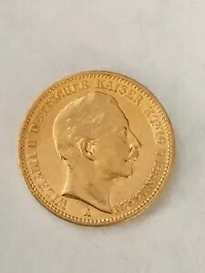1890 ドイツ 20 マルク プロイセン金貨 .2305 AGW 送料無料！