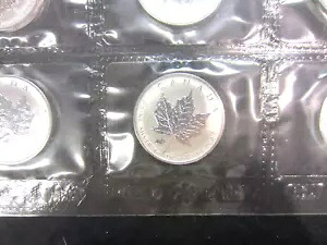 2002 カナダ $5.00 シルバー メープル リーフ ホース ルナ プライベート マーク。フルシート。 OGP!｜WORLD RESOURCE【KING店】
