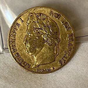 1841A コイン、フランス、ルイ フィリップ、20 フラン、パリ、EF、ゴールド B04|WORLD RESOURCE【KING店】