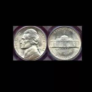 1942-P 5C タイプ 2 PCGS MS67-ミント ラスター-オリジナル カラー & 表面 ジェファーソン NIC