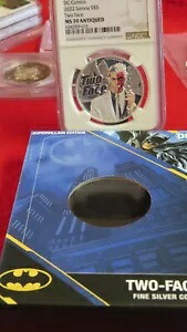 2022 バットマン トゥー フェイス 1 オンス シルバー NGC MS70 アンティーク $5 サモア コイン