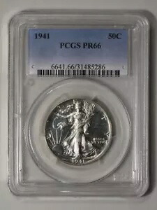 1941 50C ウォーキング リバティ ハーフダラー PCGS PR66
