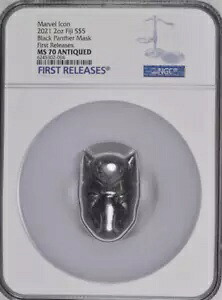 ブラックパンサー マーベル 2021 フィジー 2オンス シルバー コイン $5 NGC MS 70 FR|WORLD RESOURCE【KING店】