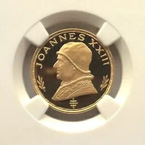 赤道ギニア 1970 教皇ヨハネ 23 世 500 ペセタ金貨、投資証明。｜WORLD RESOURCE【KING店】