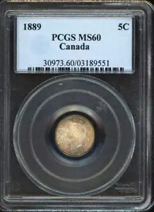 1889 カナダ 5c シルバー PCGS MS60|WORLD RESOURCE【KING店】