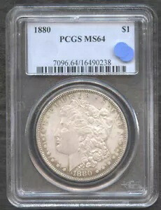 1880 $1 PCGS MS64- OB & RE TONED - モーガンドル
