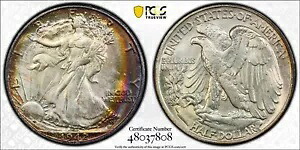 ??1942 PCGS MS65 ジェム トナー??ウォーキング リバティ ハーフダラー (1.64)