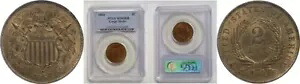 1864 2C 大きなモットー 2 セント ピース PCGS MS-65 RB