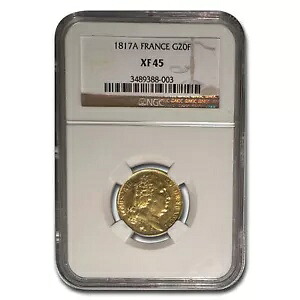 1817-A フランス ゴールド 20 フラン ルイ 18 世 XF-45 NGC｜WORLD RESOURCE【KING店】 245,520円